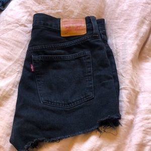 Black Levi’s Denim high Waisted Shorts